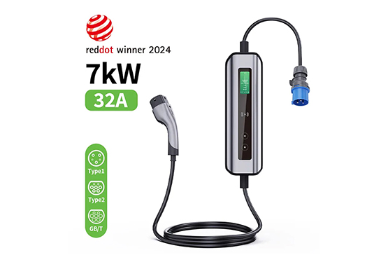 Portable EV Charger Type 1 16A 32A level 2 EV Charger Electric Vehicle Charging Cable for Tesla Model Y