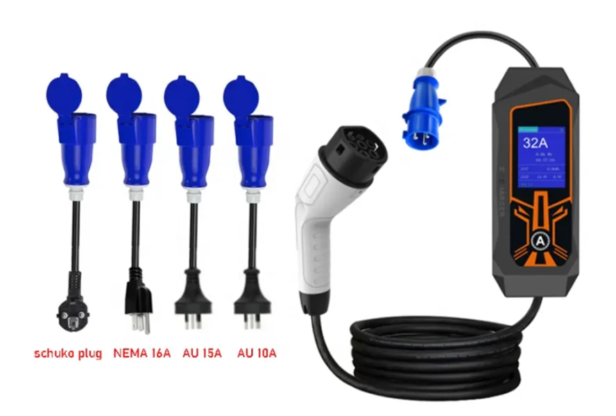 16A 32A EV Portable charger Type 2 Level 2 Home charger 1