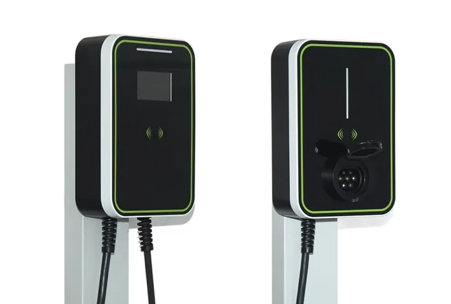Evse Home Wallbox Level 2 Fast Charging Station 7kw 11KW 22KW 16A 32A Type 2 Type 1 EV Charger With Screen 1