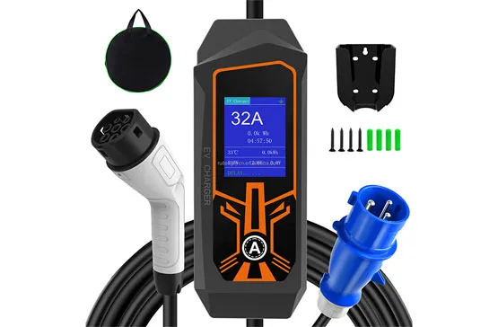 Type 2 Mobile Ev car charger 32A 7kW Home Charger CEE Plug