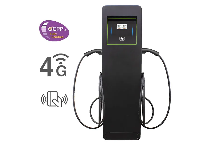 14kw 22kw 44kw ac charging station with dual cable iec 62196 2 type2 ev charger 2