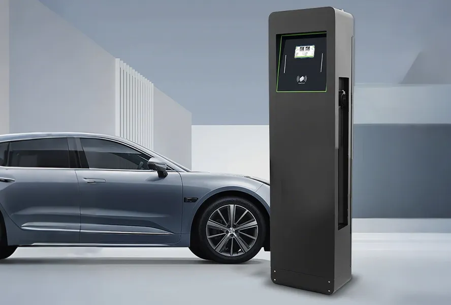 44kw wallbox 2 22kw ev charging station with dual type 2 socket ac public charging station 3