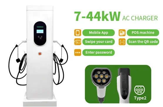 14kW 22kW 44kW Floor-Mounted Dual Gun EV AC Charger for Business