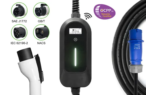 7kW 11kW Type 2 Portable AC EV Charger with OCPP 1.6