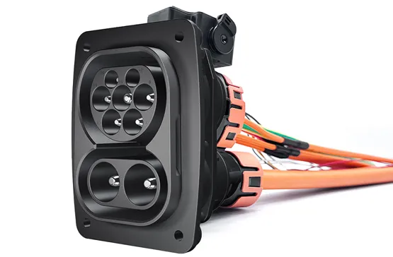 150A 200A 250A CCS Type 2 Inlet Combo 2 Socket EV Charging inlets for Electric Vehicles