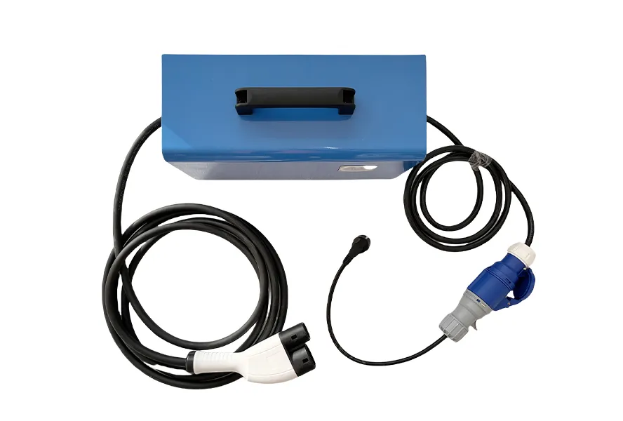 7kw smart portable dc ev charger home travel dual use